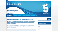 Desktop Screenshot of 5elemente-ev.de