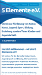 Mobile Screenshot of 5elemente-ev.de